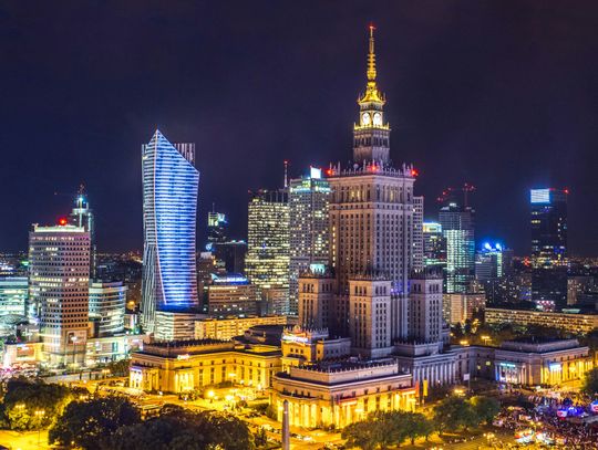 high-rise buildings during night time