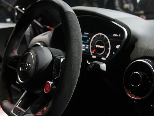 black Audi vehicle interior